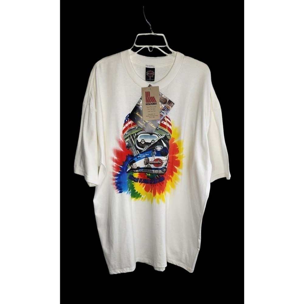 Harley Davidson The Sixties Tee Holoubek JFK Nasa Woodstock Tie Dye Deadstock